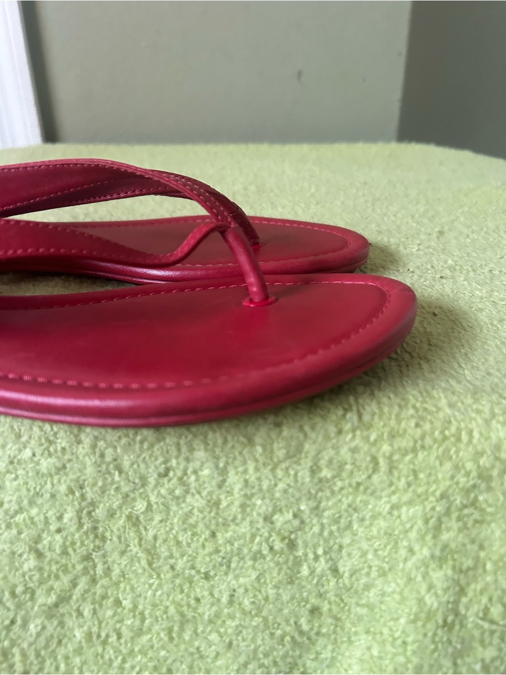 Tory Burch Red Leather Slingback Thong Sandals Sz 8 - Picture 8 of 13